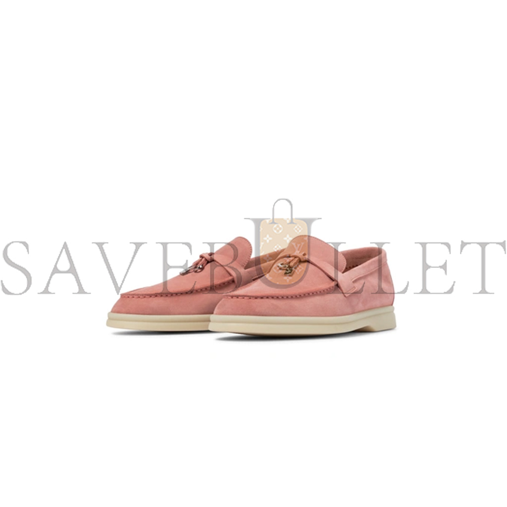 L**o p*ana summer charms walk suede loafers in pink fan1518